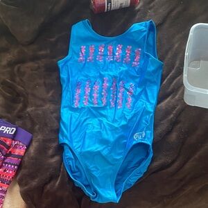 Zone Pro Blue Leotard with Pink Accents